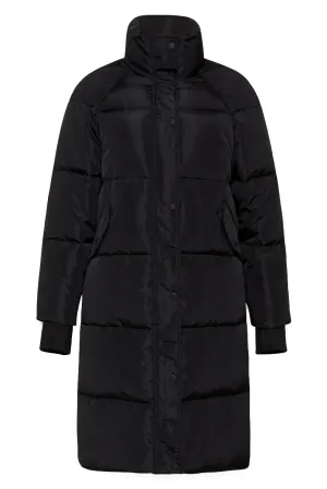 Black Sienna Longline Puffer Jacket