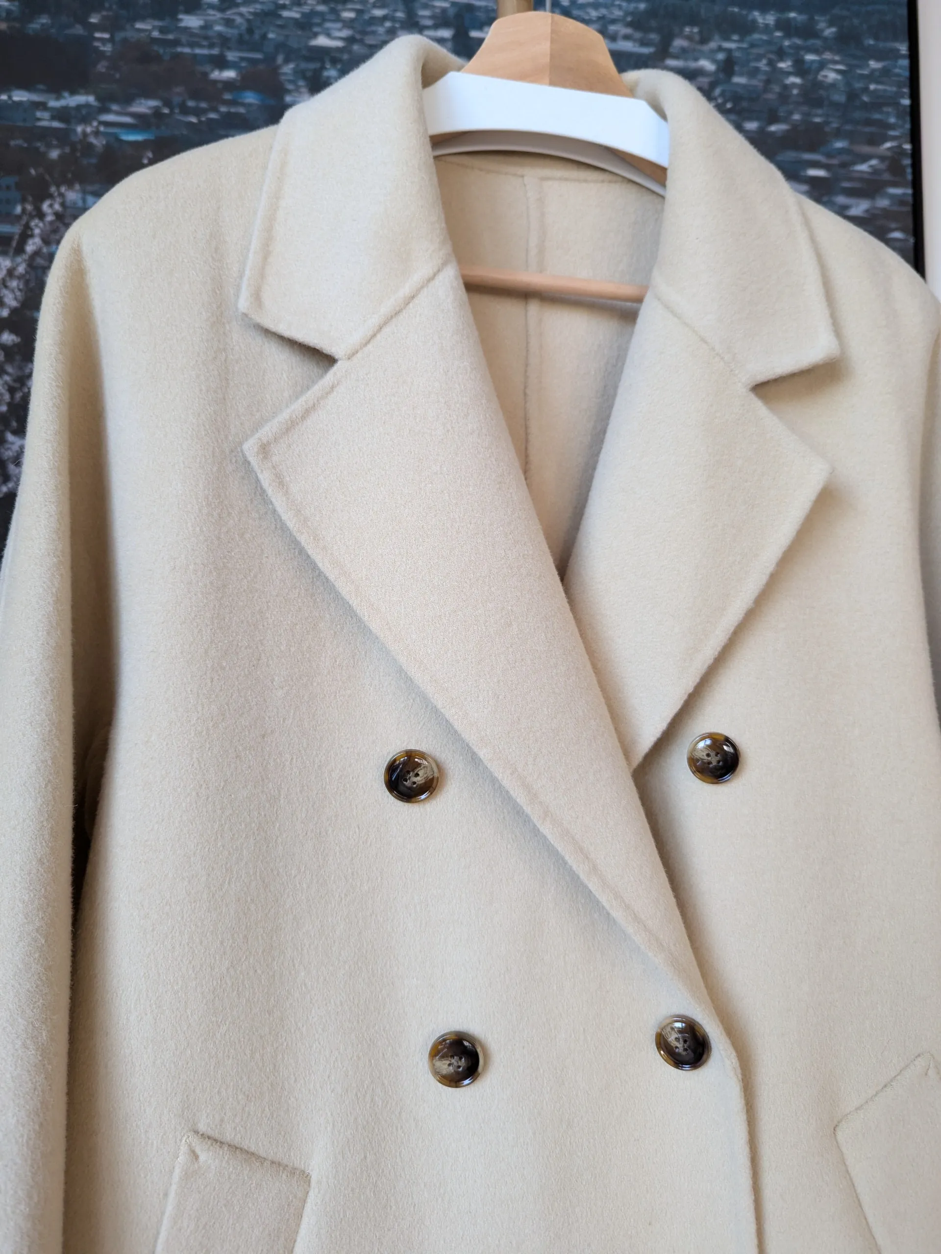 Brand New 100% Australian Wool Coat Size 12-16 FREE SHIPPING High Quality Wool 062