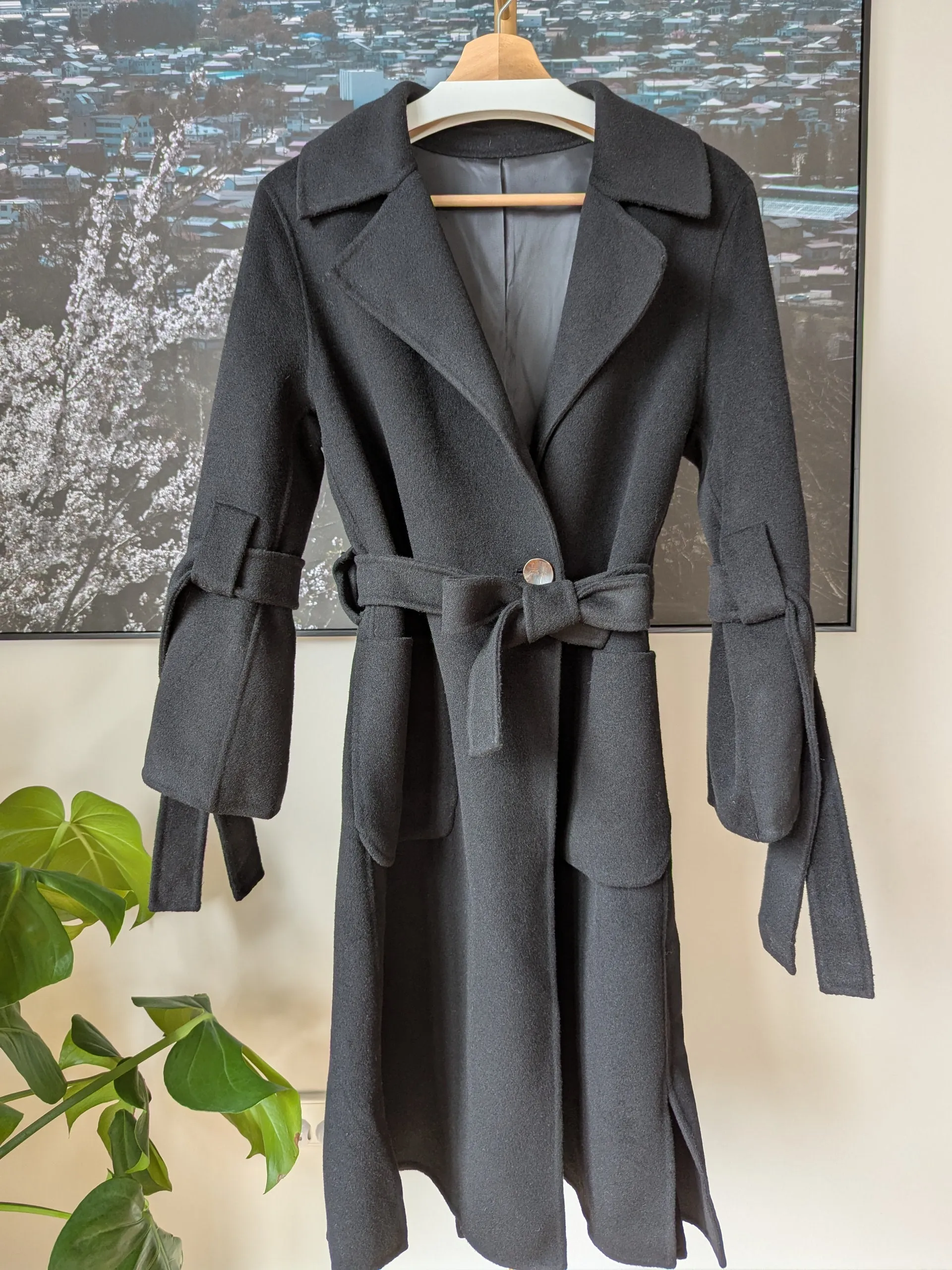 Brand New 90% Wool Coat Size 8-12 FREE SHIPPING High Quality Wool 050 Made in Korea