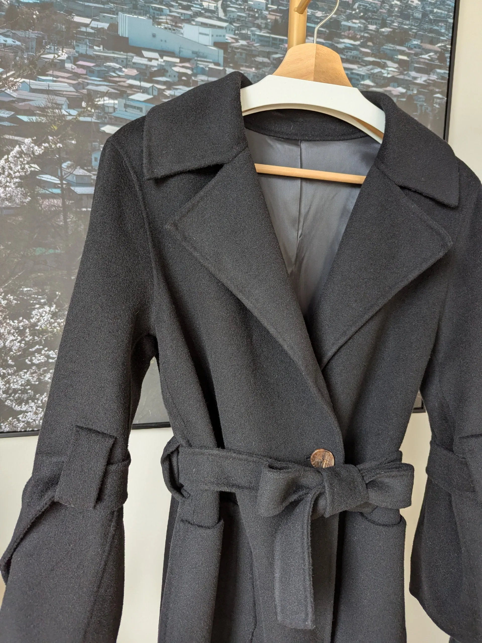 Brand New 90% Wool Coat Size 8-12 FREE SHIPPING High Quality Wool 050 Made in Korea