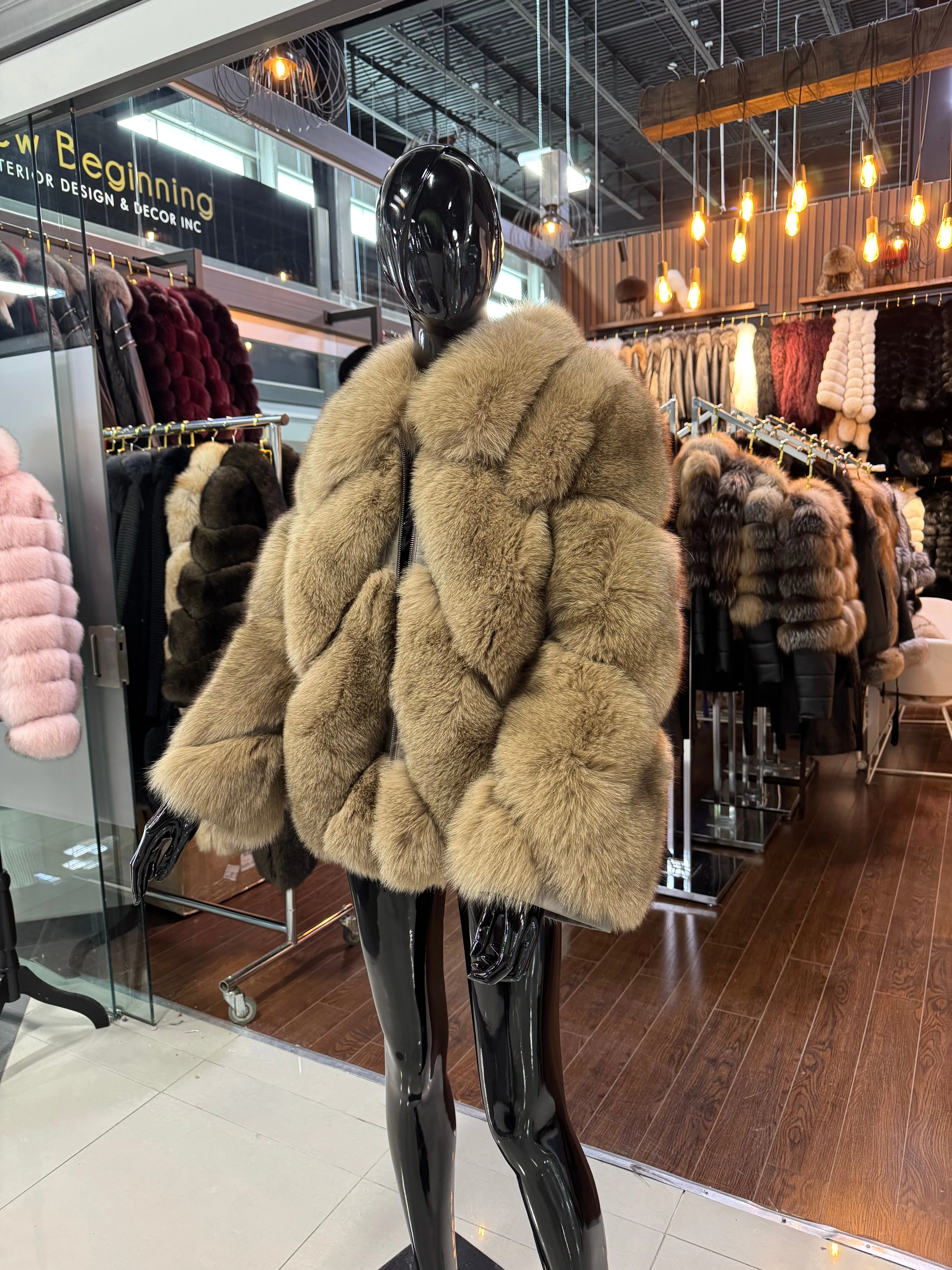Brown Fox Fur Jacket