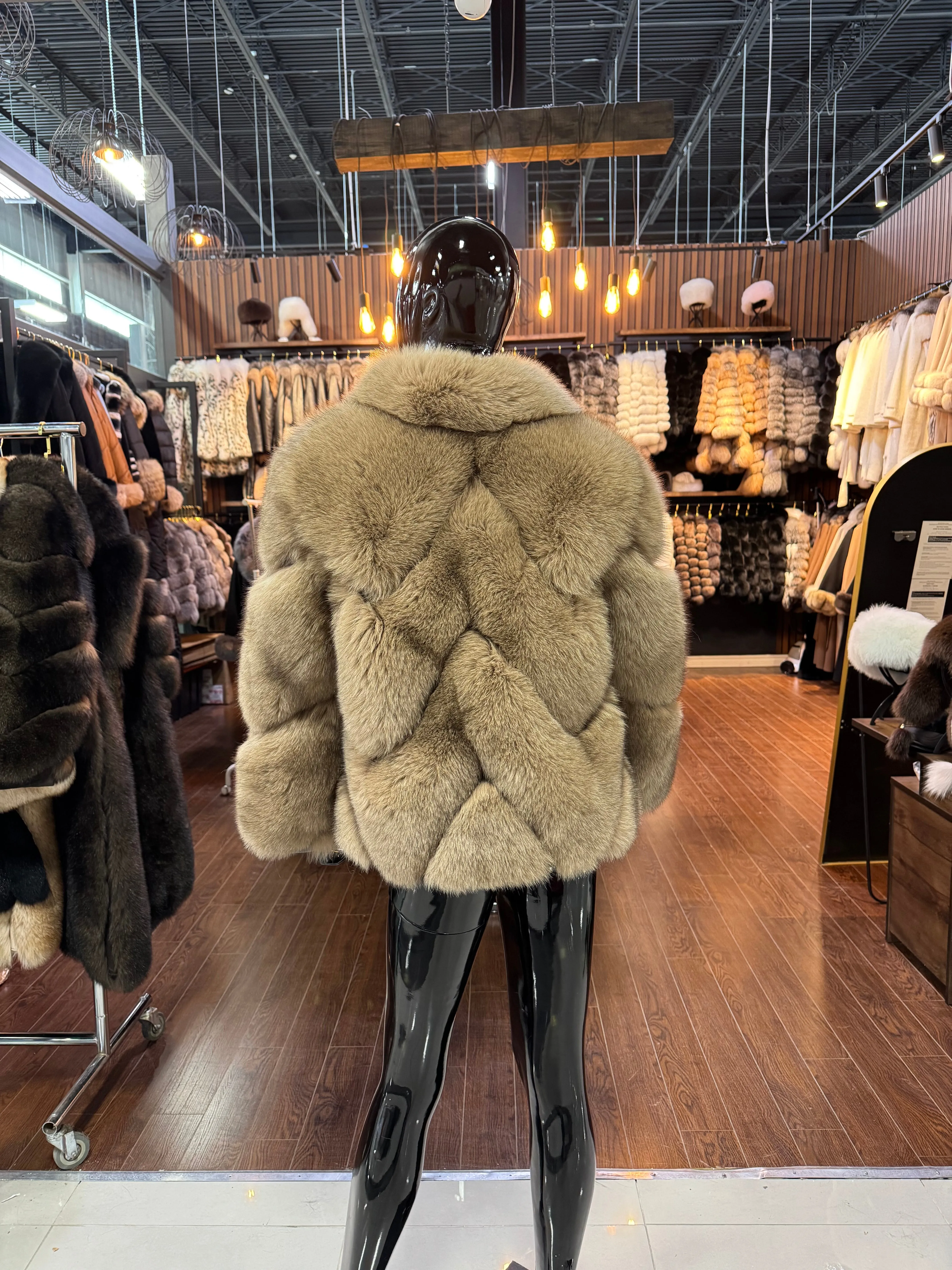 Brown Fox Fur Jacket