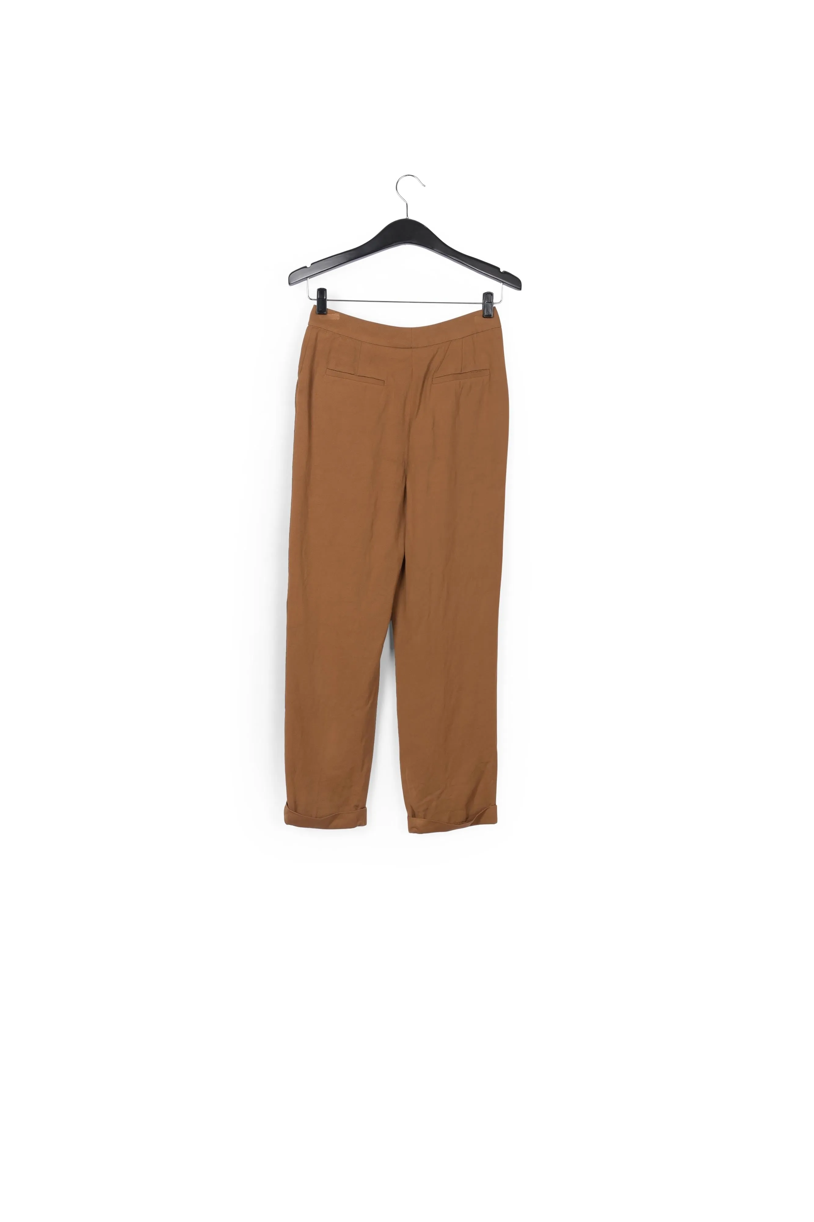 Brown tailored mid-rise pants