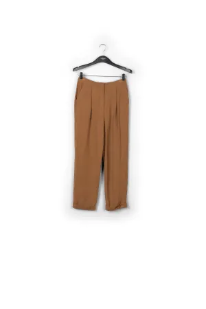 Brown tailored mid-rise pants