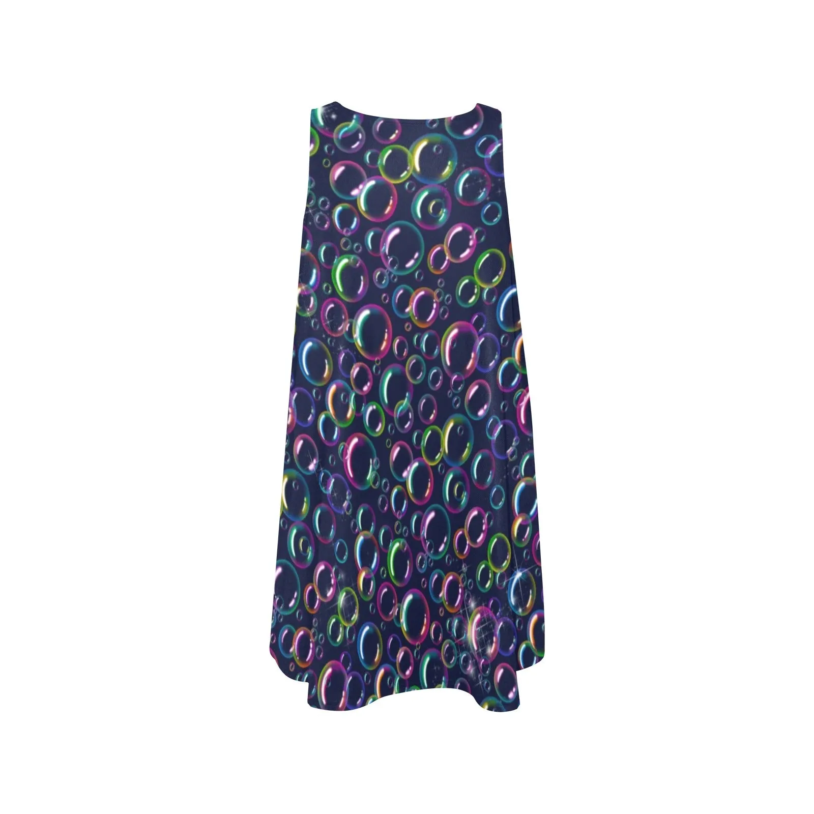 Bubble Navy - Flared Shift Dress with Pockets (XS - 3XL)