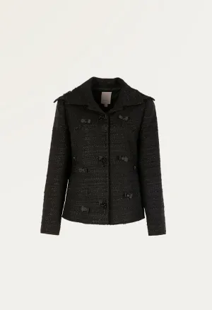 Butterfly cuff short tweed jacket