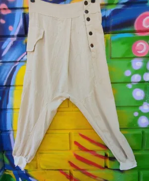 Buttoned Harem Pants
