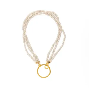 Carol triple strand pearl necklace