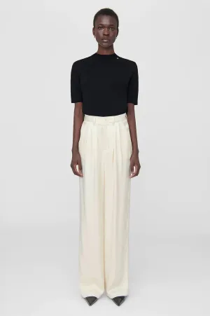 Carrie silk pants - Oyster