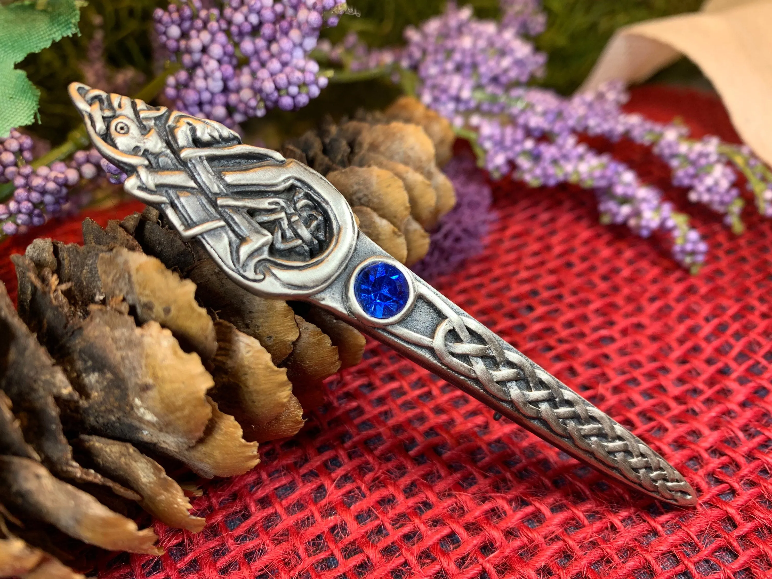 Celtic Dog Kilt Pin