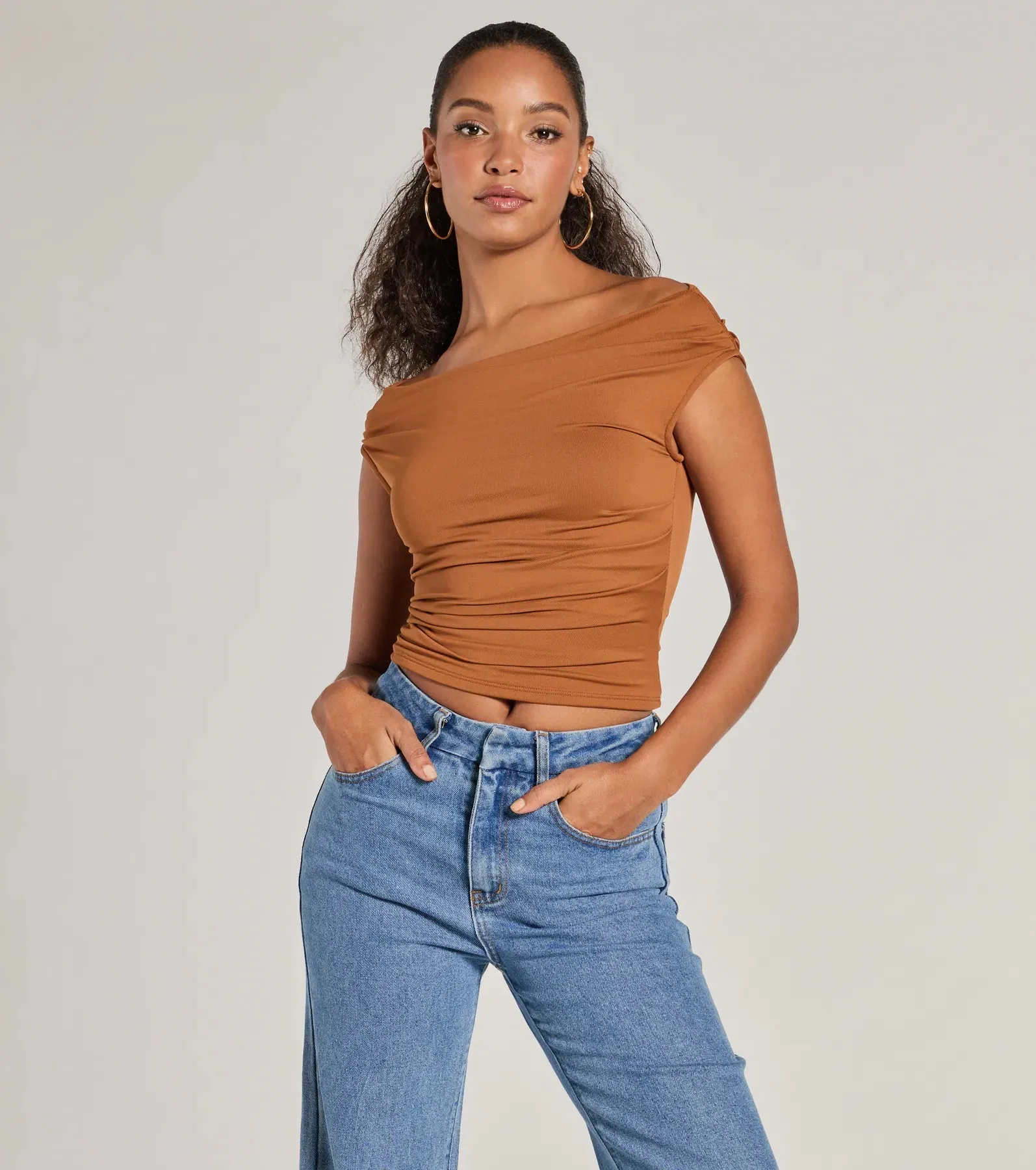 Chic Perfection Off-The-Shoulder Knit Top