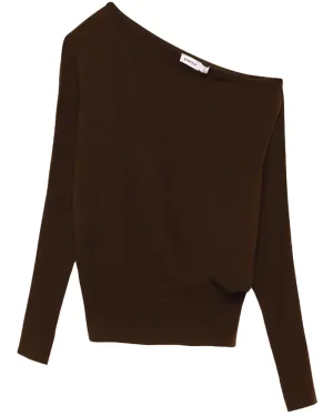 Chocolate Lavina Off The Shoulder Sweater