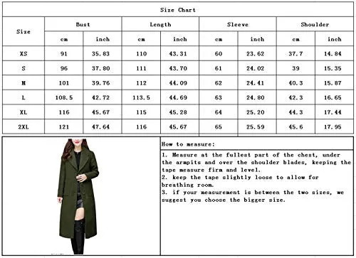 chouyatou Women's Notch Lapel Wool Blend Coat