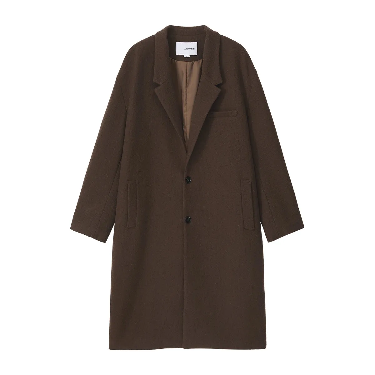 Classic Brown Wool Overcoat