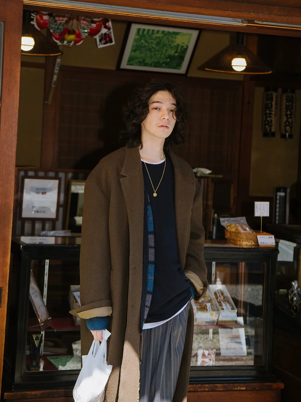 Classic Brown Wool Overcoat
