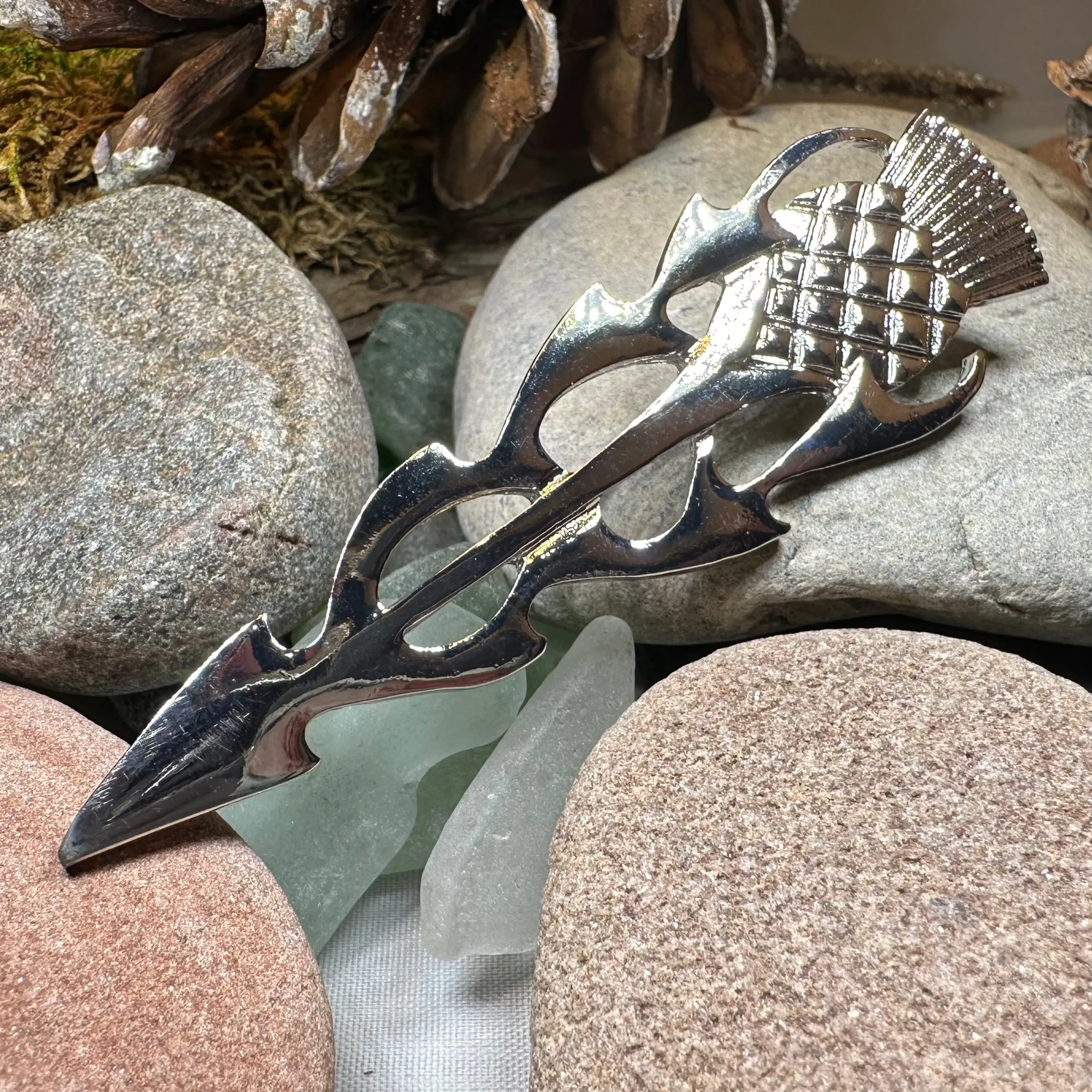 Classic Scottish Thistle Kilt Pin