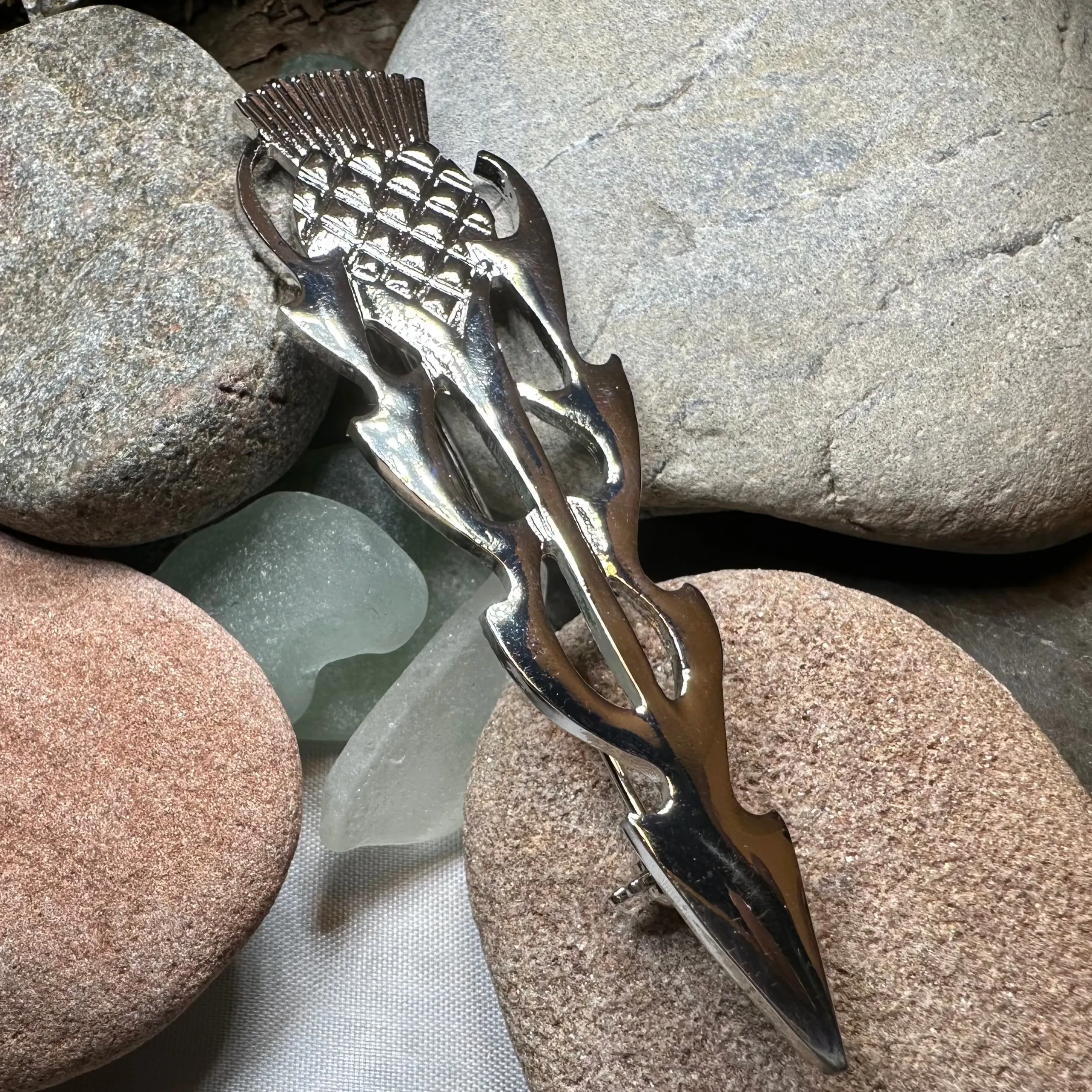 Classic Scottish Thistle Kilt Pin