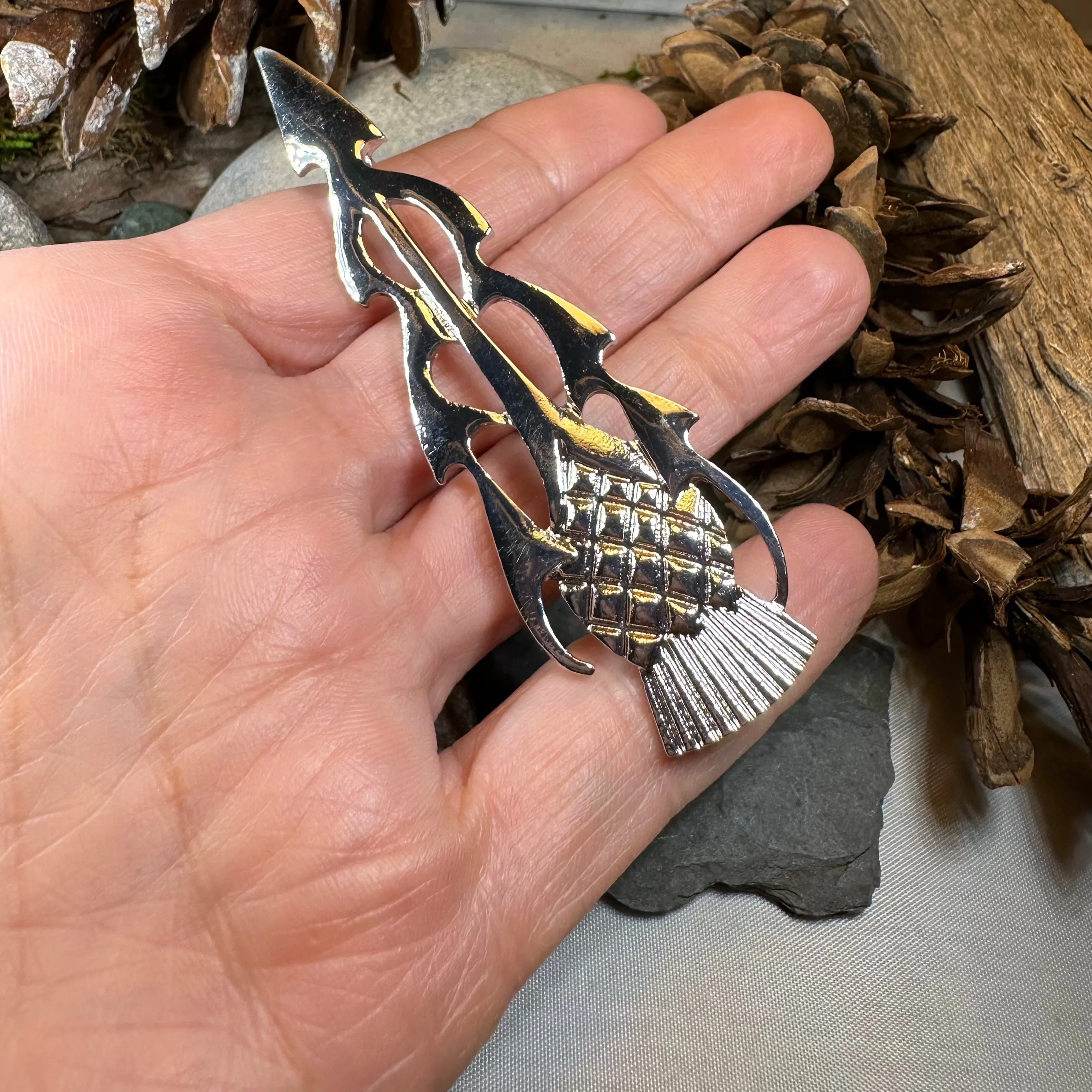 Classic Scottish Thistle Kilt Pin