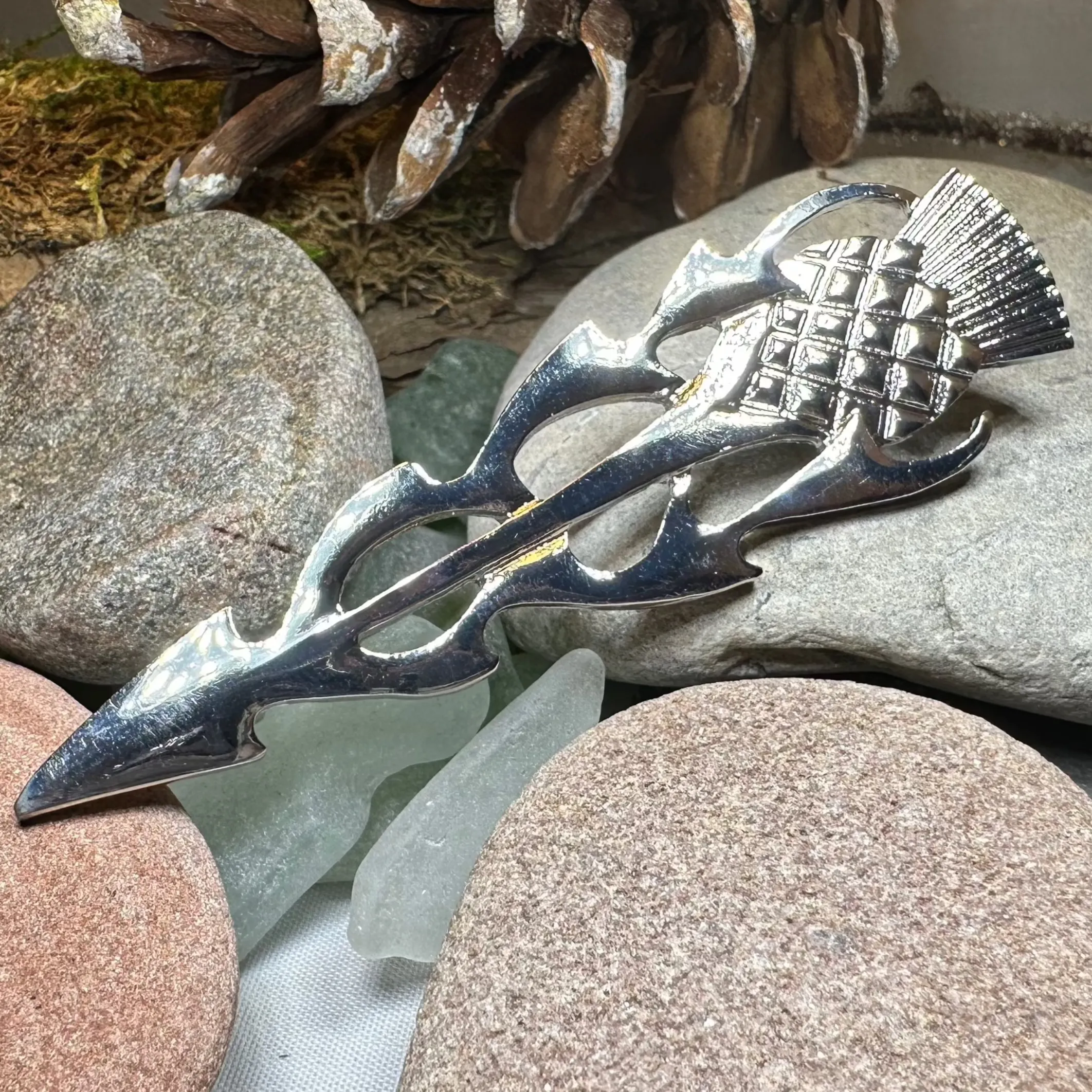 Classic Scottish Thistle Kilt Pin