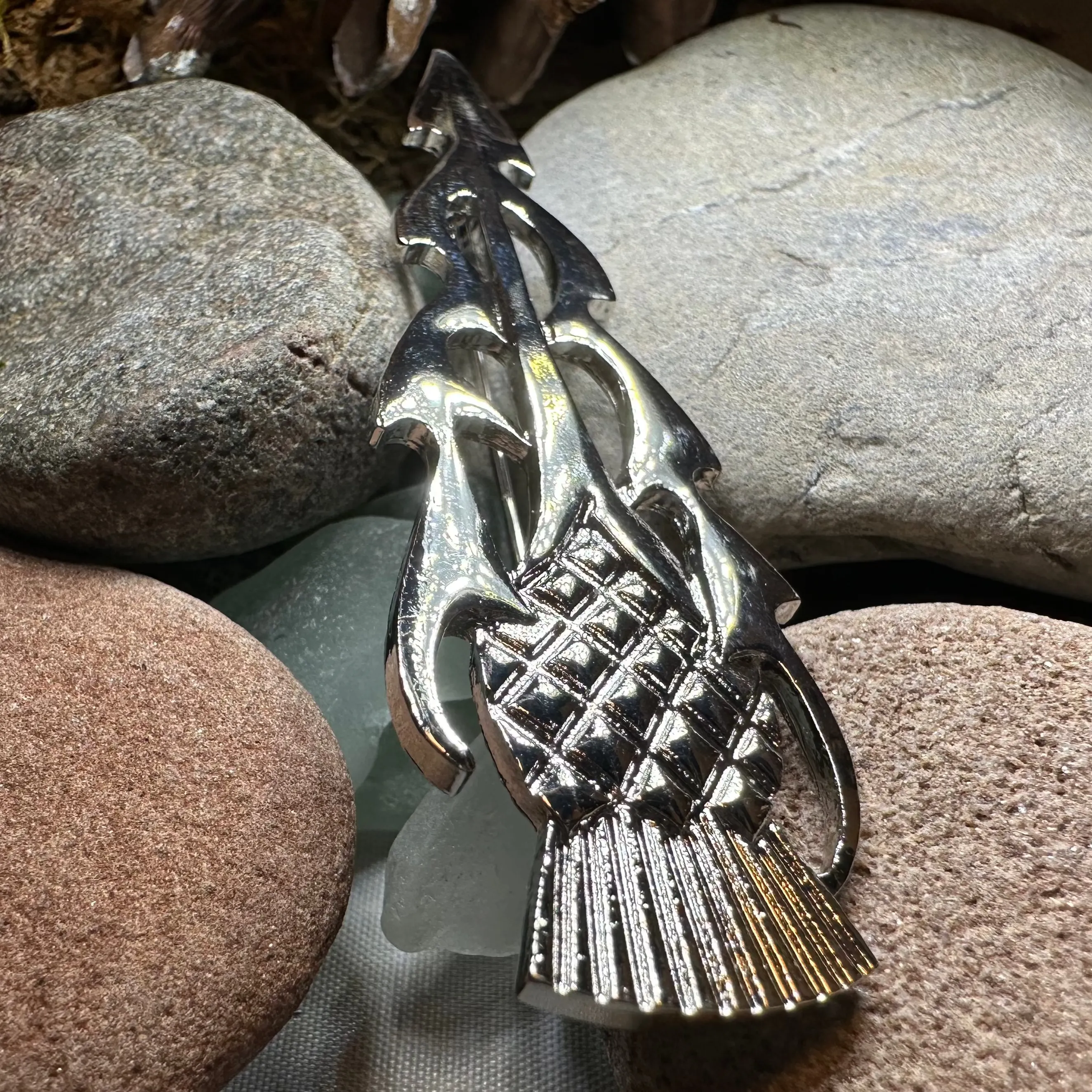 Classic Scottish Thistle Kilt Pin
