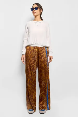 cleo leopard print silk pant