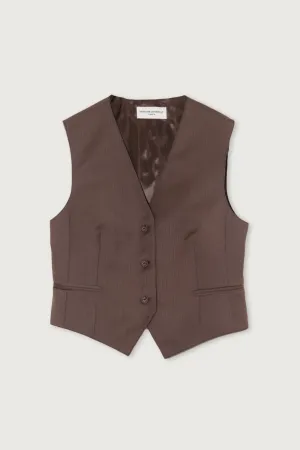 Cleore Pinstripe Herringbone Vest