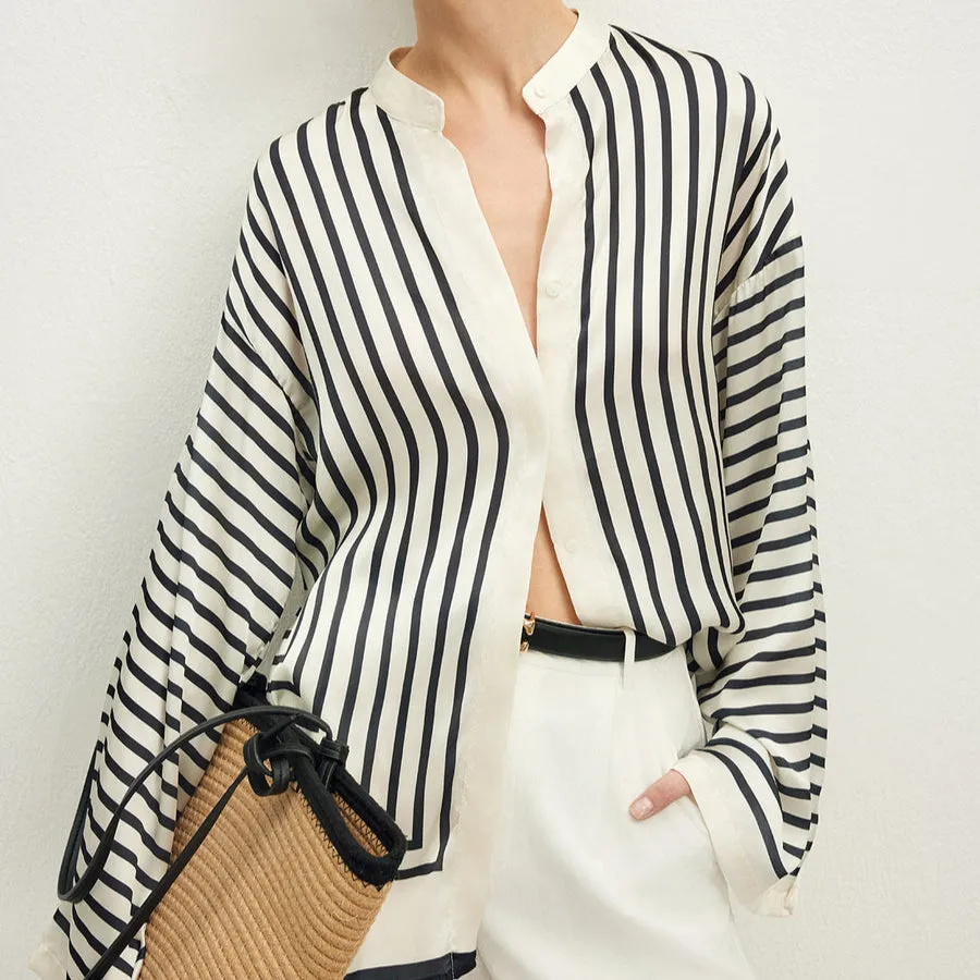 Coastal Muse Satin Blouse