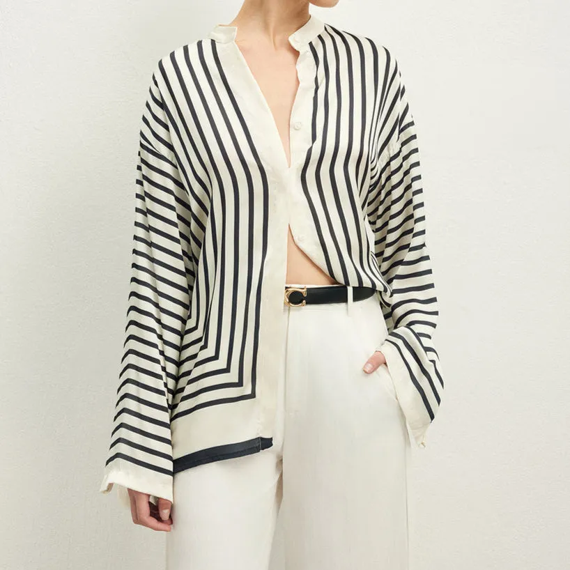 Coastal Muse Satin Blouse