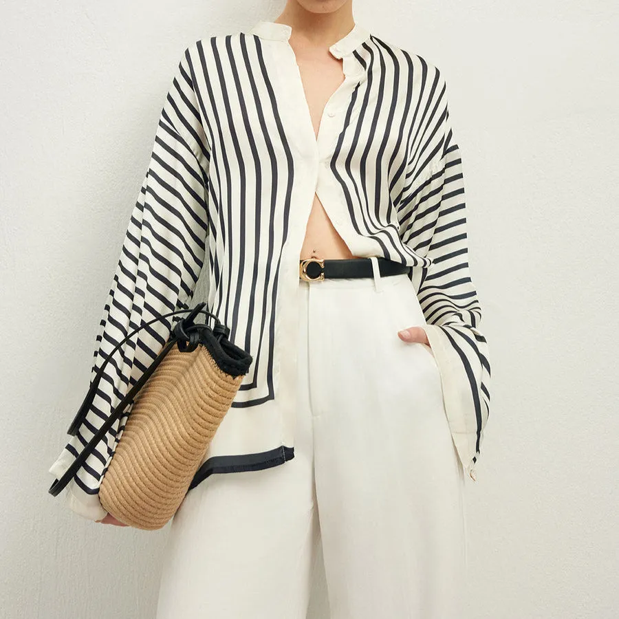 Coastal Muse Satin Blouse