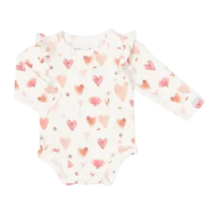 Coccoli Bamboo Onsie Hearts & Flowers