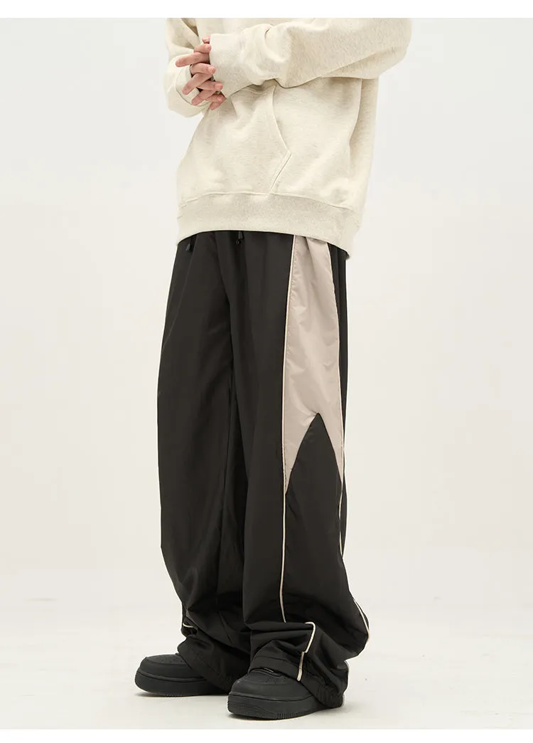 Contrast Wide Leg Track Pants