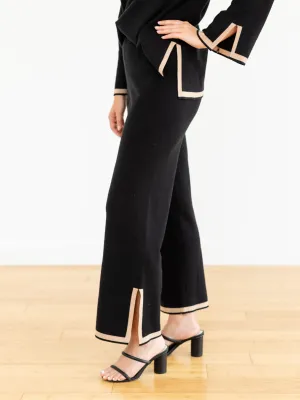 Contrasting Hem Sweater Pant