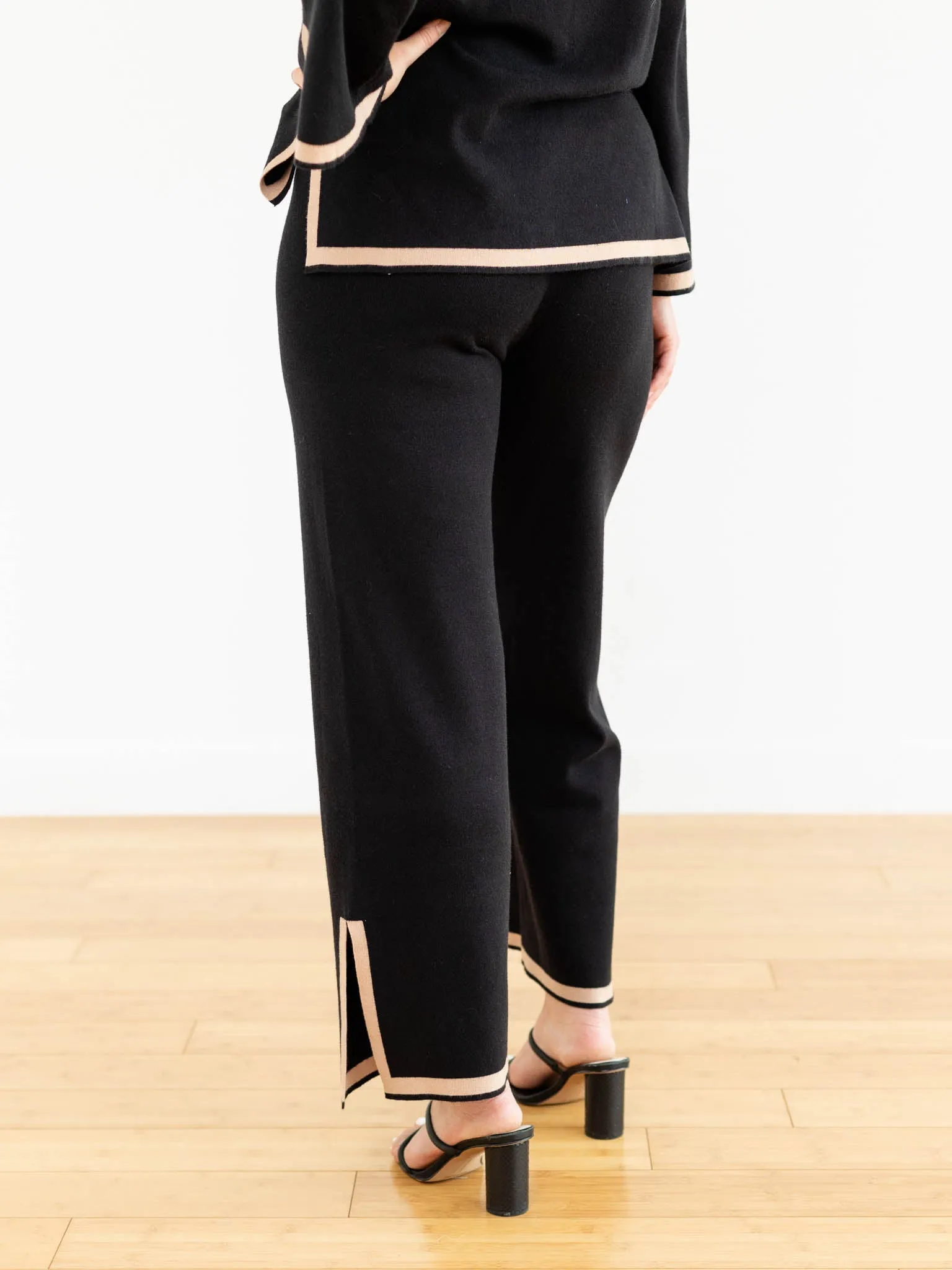 Contrasting Hem Sweater Pant
