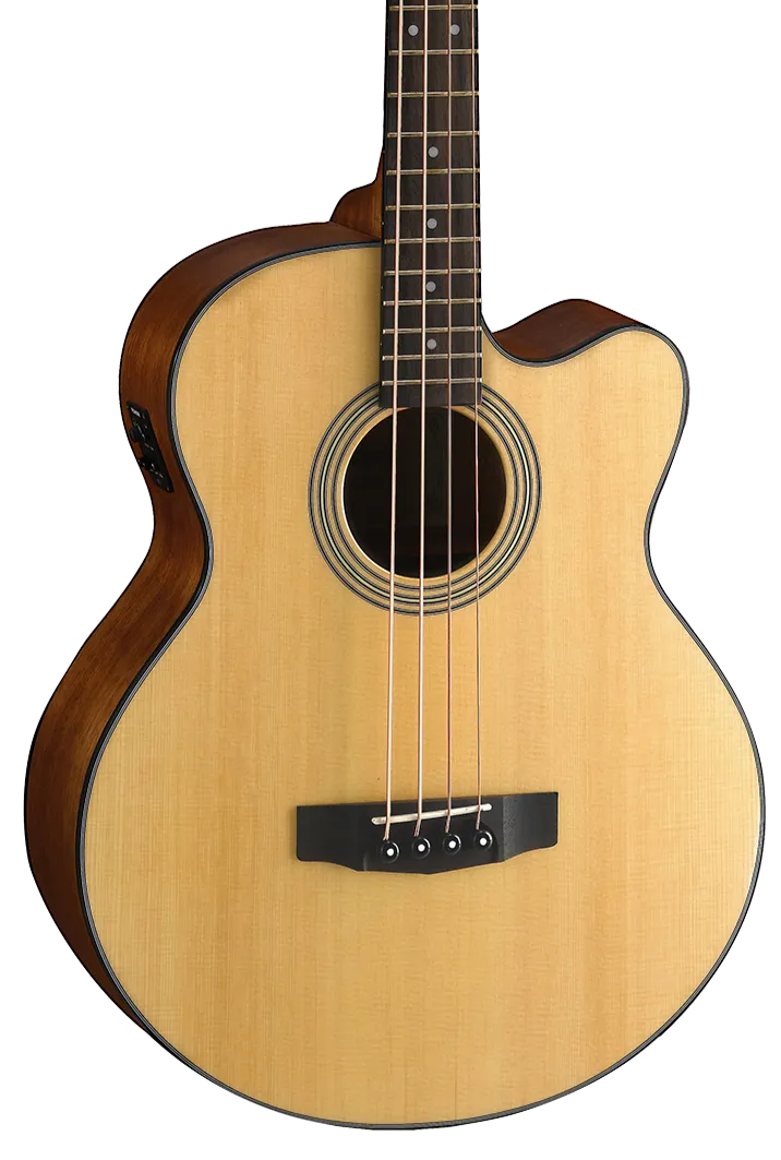 Cort SJB5F NS 4-String Acoustic Bass Guitar, Satin