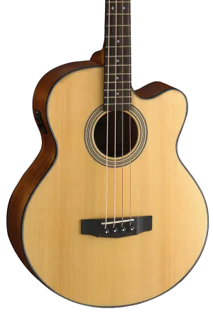 Cort SJB5F NS 4-String Acoustic Bass Guitar, Satin