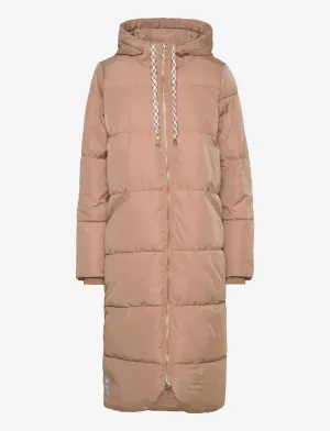 COSTER COPENHAGEN - Long Puffer Jacket COGNAC