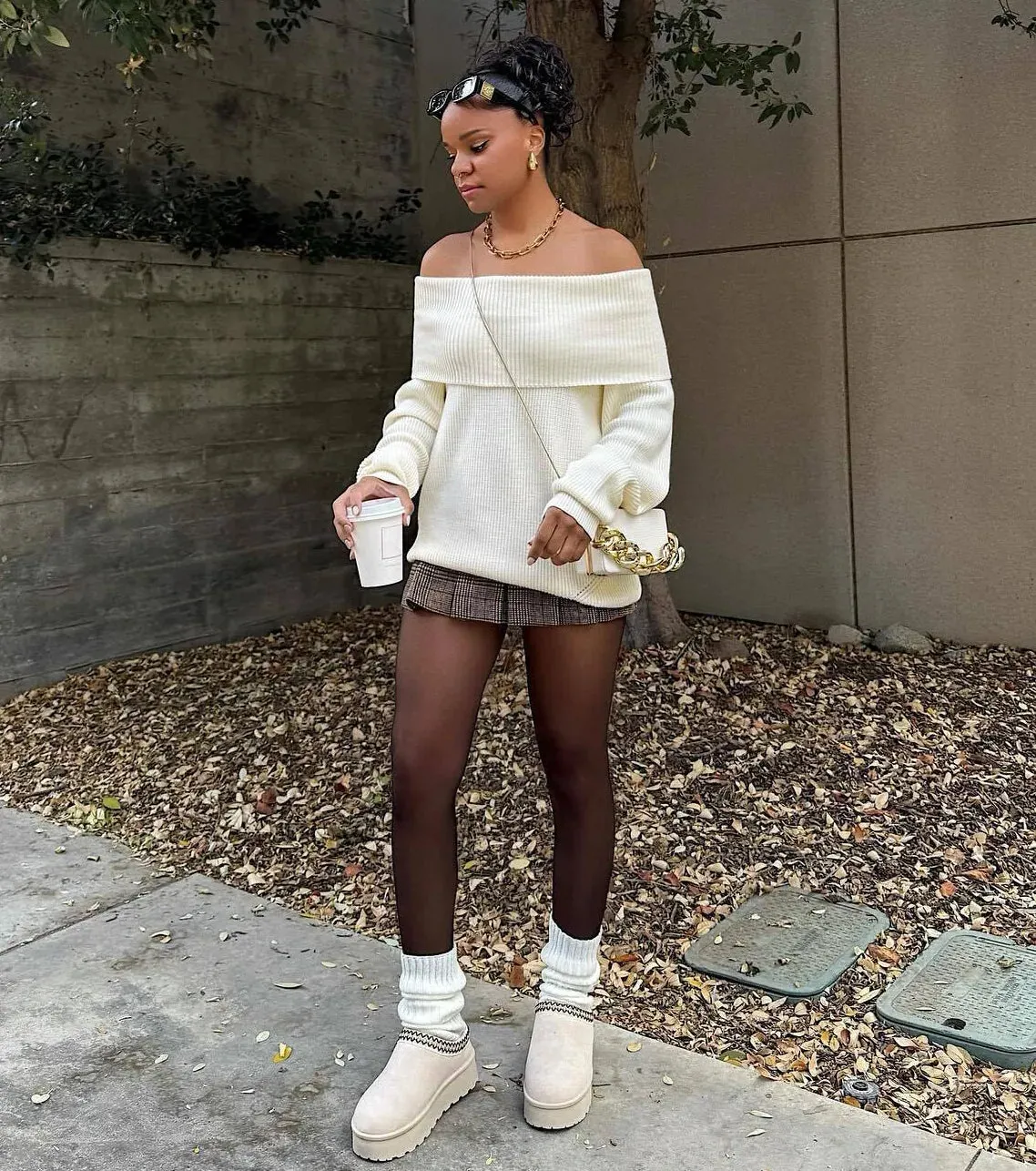 Cozy Factor Ribbed Knit Off-The-Shoulder Sweater
