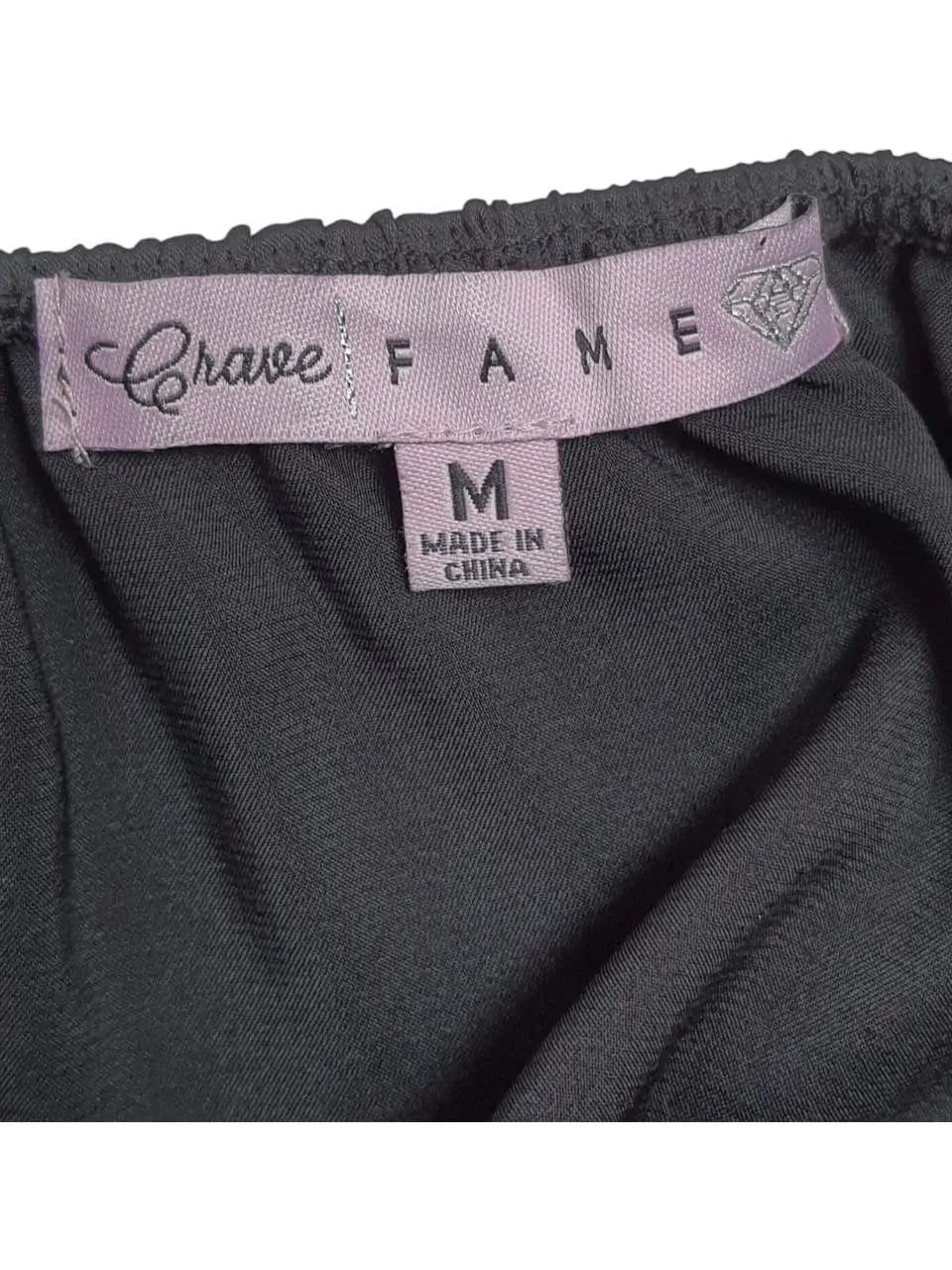 Crave Fame Satin Crisscross Blouse (M)