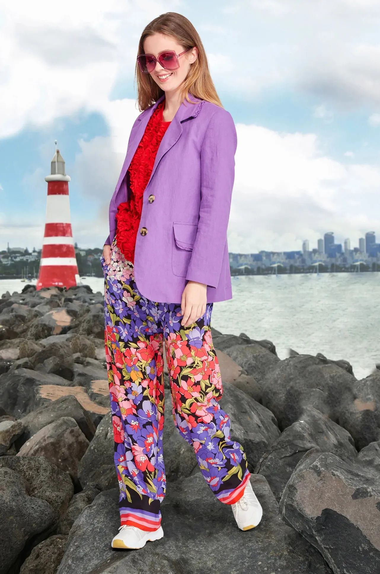 Curate - Fields Of Flowers Pants Down Trouser