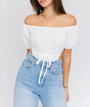 Cut Out Detail Off Shoulder Bodysuit