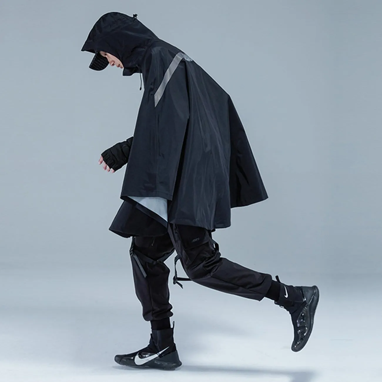 Cyberpunk Reflective Shawl Cape Jacket