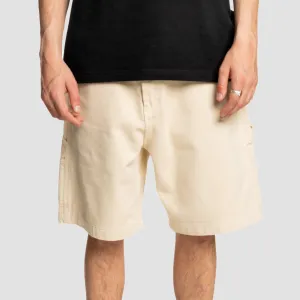 DC Carpenter Baggy Denim Shorts Oatmeal Overdye