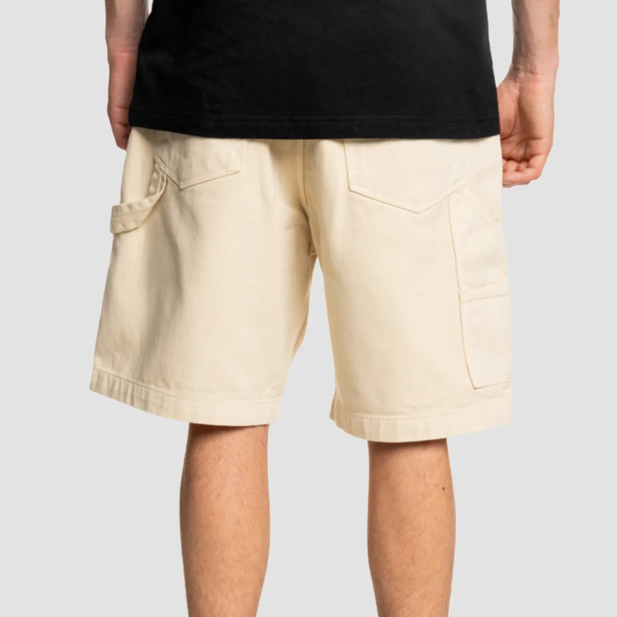 DC Carpenter Baggy Denim Shorts Oatmeal Overdye