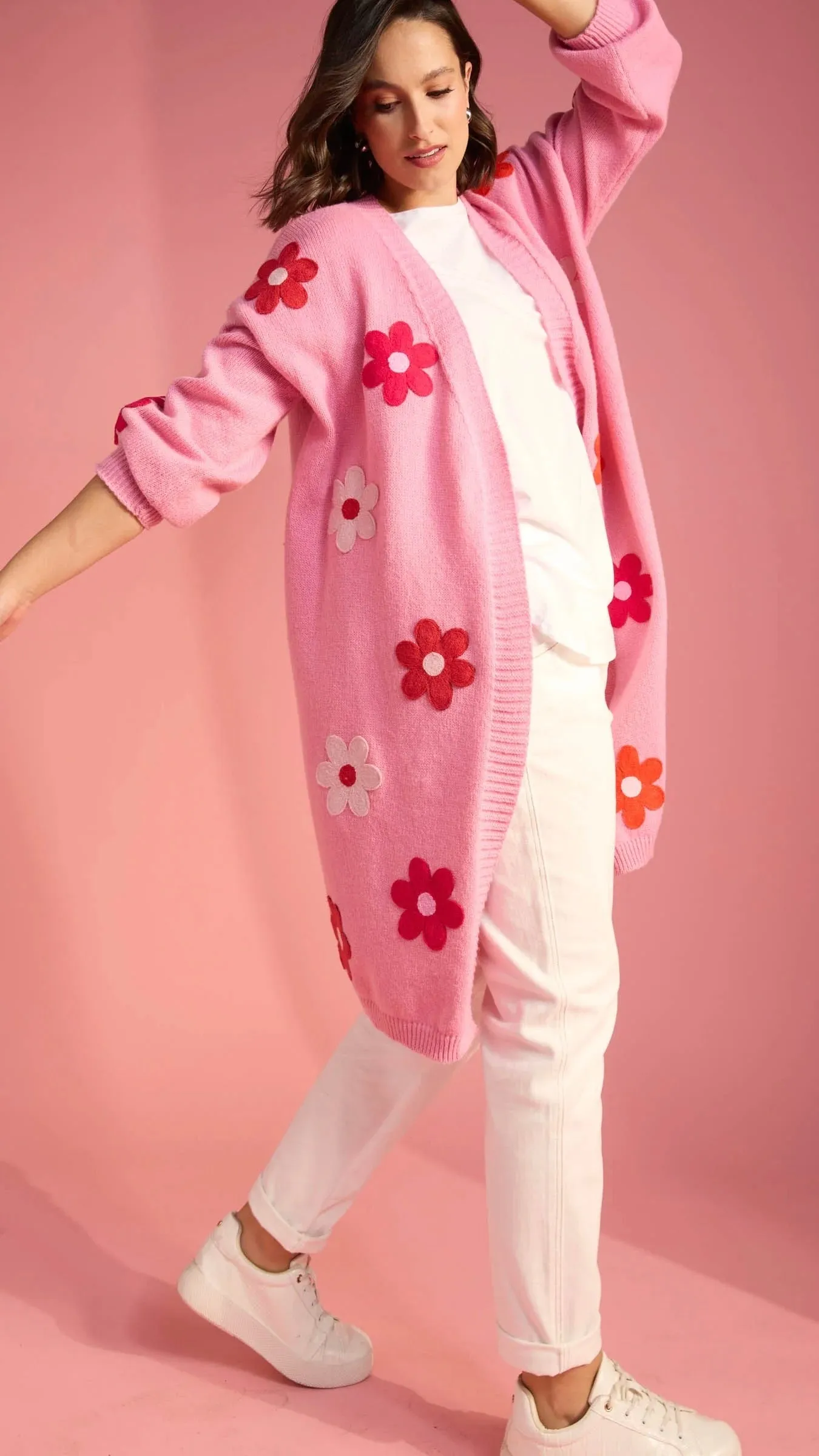 Delphi Cardigan - Chilli/Pink