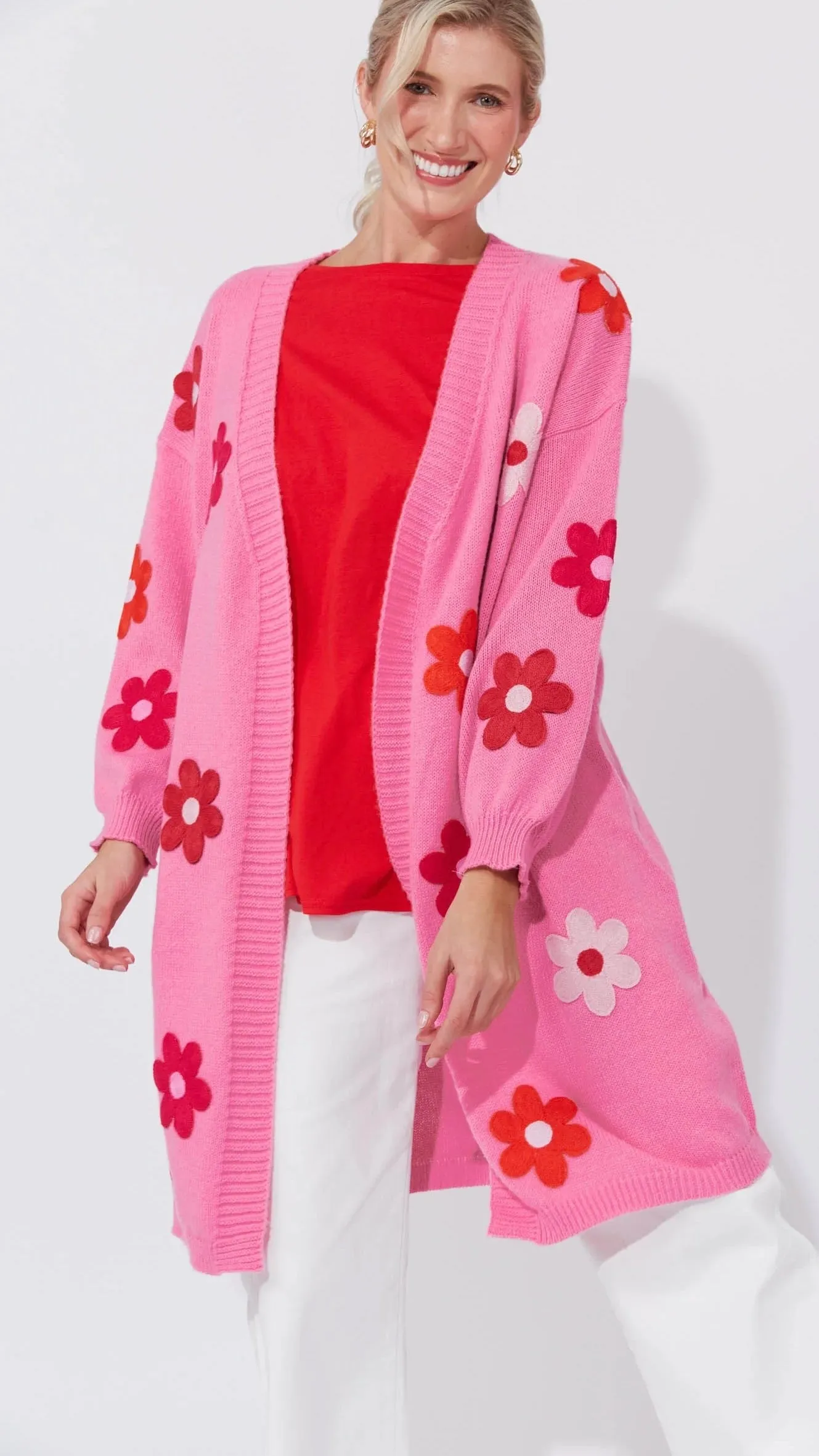 Delphi Cardigan - Chilli/Pink