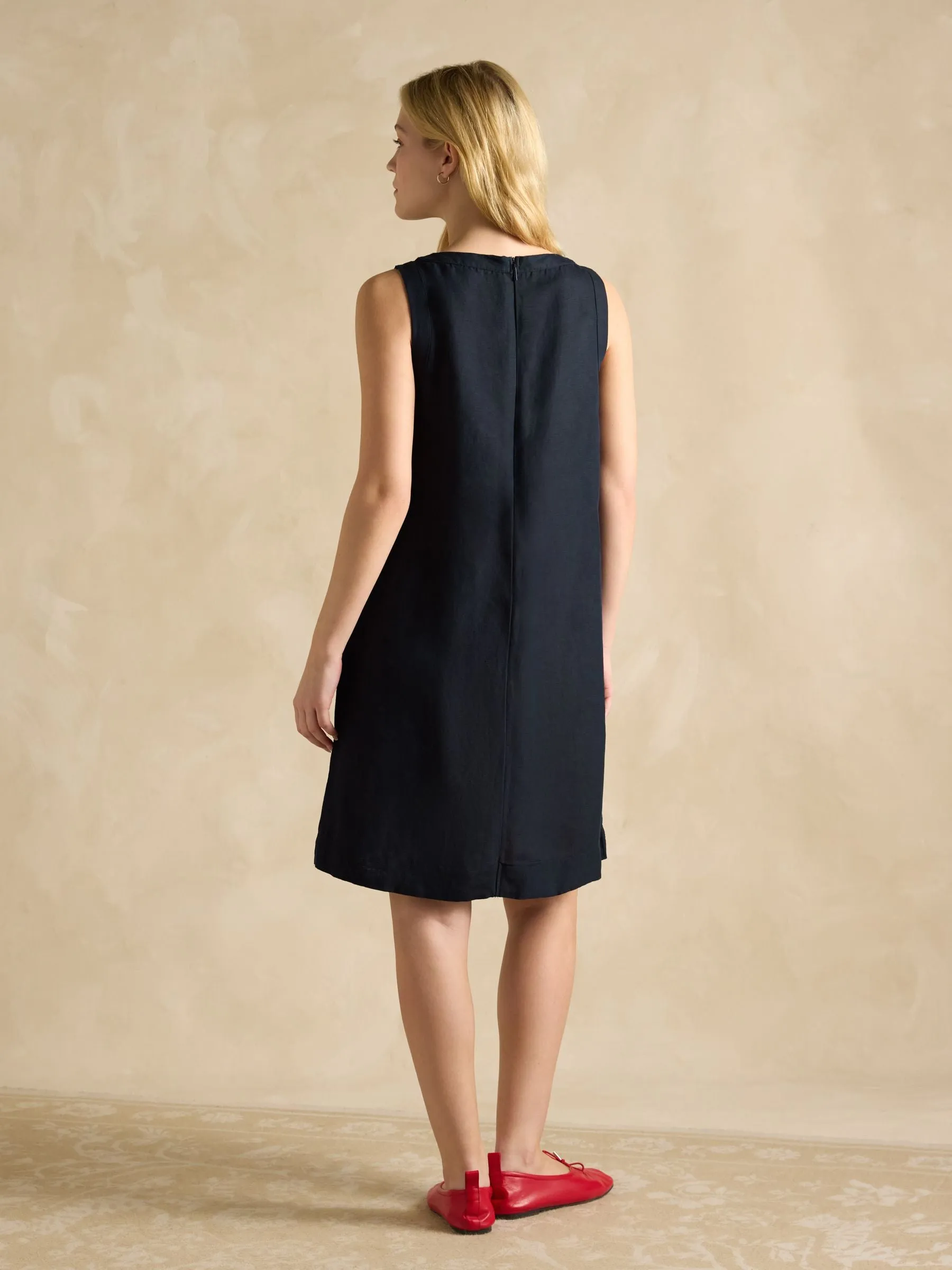 Delphine Navy Shift Dress