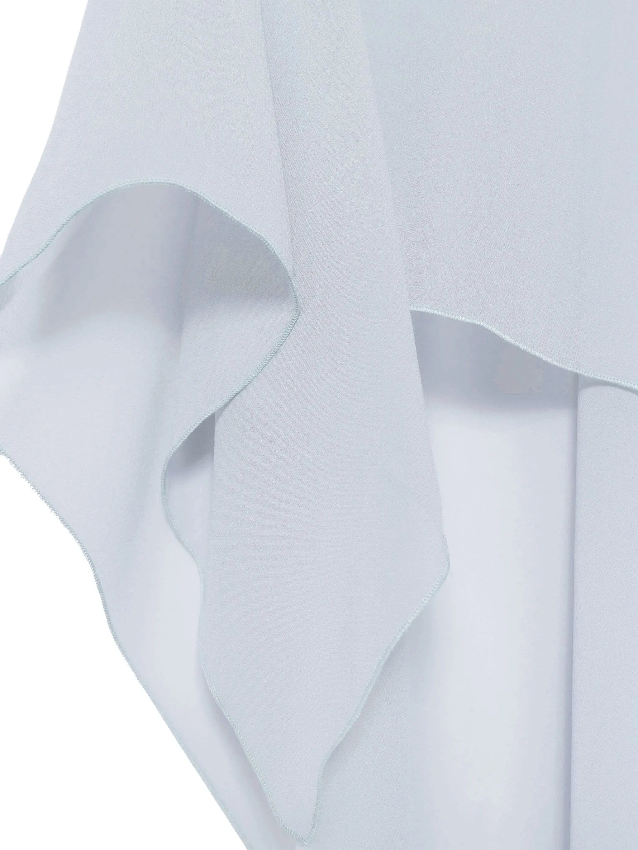 D.Exterior Blue Silk Cape