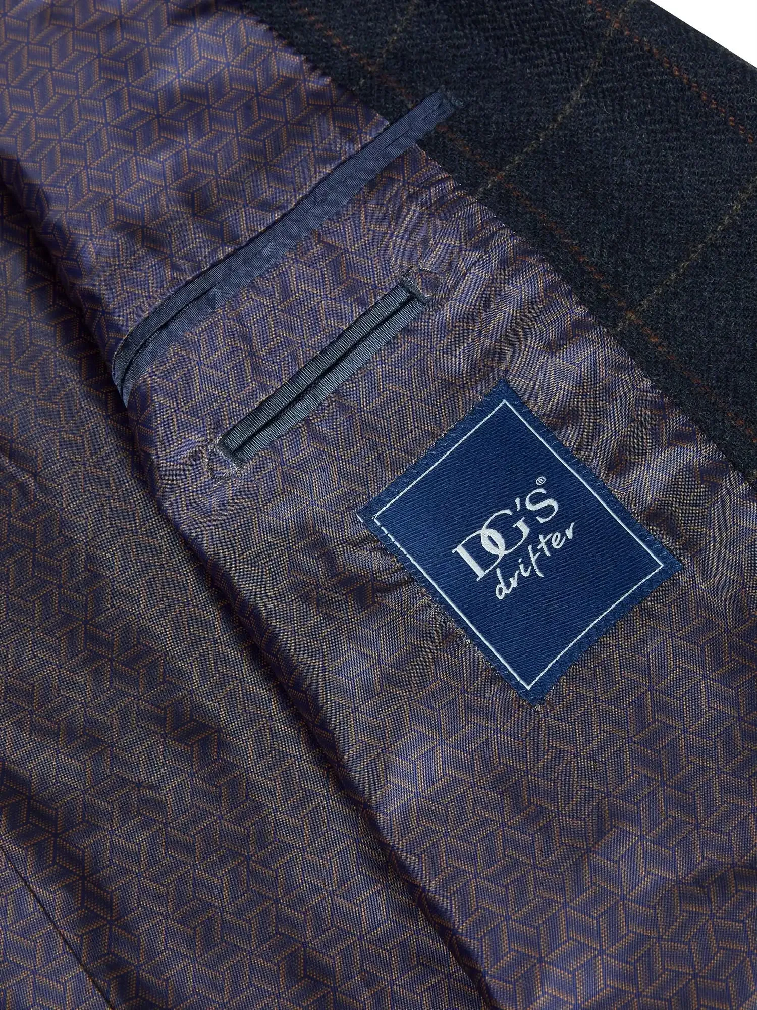 DG's Drifter Mens Marseille Tweed Blazer Jacket 13243/79 Navy