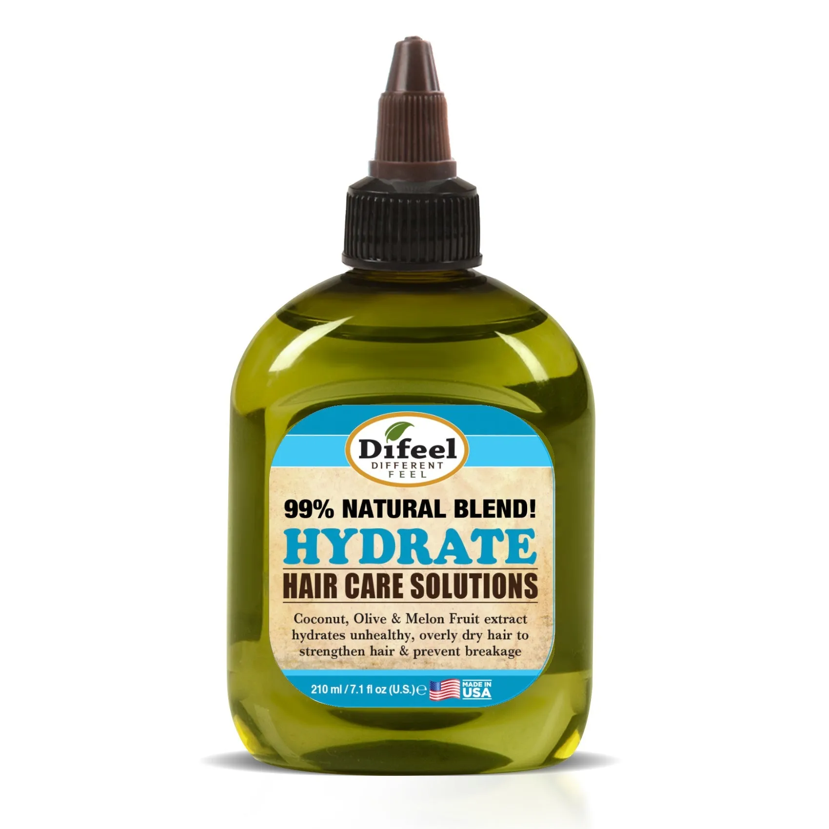 Difeel 99% Natural Hair Care Solutions - Hydrate Hair Oil 7.1 oz.