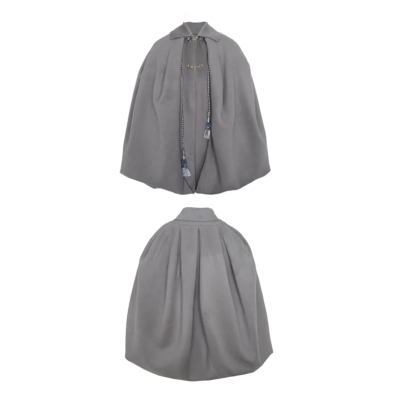 Double-Layer Pleated Cape